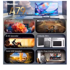 Immagine di Tv 50" uhd 4K (3840x2160) HISENSE 50 A79S QLED 4K ULTRA HD SMART VIDAA - STAND CENTR 50A79S