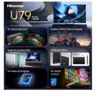 Immagine di Tv 50" uhd 4K (3840x2160) HISENSE 50 U79SE MINI LED 4K ULTRA HD SMART VIDAA REFRESH 50U79SE