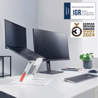 Immagine di Supporto per laptop multi-angolo regolabile LEITZ ERGO in plastica riciclata colore bianco