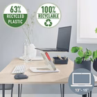 Immagine di Supporto per laptop multi-angolo regolabile LEITZ ERGO in plastica riciclata colore bianco