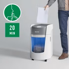 Immagine di Distruggidocumenti a frammenti LEITZ IQ OptiMax Small Office 350 P5 livello sicurezza P-5