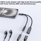 Immagine di 2 in 1 USB-C to 3.5mm audio adapter