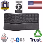Immagine di TRUST TASTIERA ERGONOMICA CERTIFICATA ERGOCERT WIRELES 25459