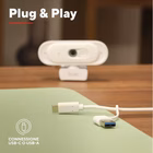 Immagine di Tomar 2k qhd webcam white