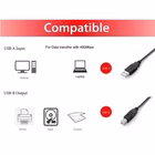 Immagine di USB 2.0 cable a->b m/m 3 0m black