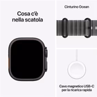 Immagine di Apple Watch Ultra 4 gps+cell in titanio mm 49 nero-cinturino Ocean nero traslucido