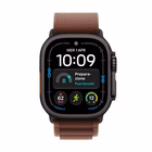 Immagine di Apple Watch Ultra 4 gps+cell in titanio mm 49 nero-cinturino Alpine Loop Borgogna taglia M