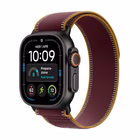 Immagine di Apple Watch Ultra 4 gps+cell in titanio mm 49 nero-cinturino Train Loop Borgogna taglia S/M