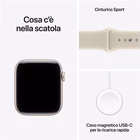 Immagine di Apple Watch SE 3 gps cassa alluminio mm 44 colore galassia-cinturino Sport sabbia taglia S/M