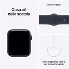 Immagine di Apple Watch SE 3 gps cassa alluminio mm 44 colore mezzanotte-cinturino Sport Blu marino taglia M/L