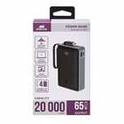 Immagine di Power bank da 20.000 mAh con ricarica rapida Power Delivery fino a 65 W, ideale anche per notebook