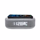 Immagine di Caricabatterie wireless/senza fili bianco USB-C CELLY WLCLOCKSTAND - Sveglia Digitale Multifunzione