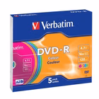 Immagine di Dvd-r 4.7gb 16x color slim 5.pz s