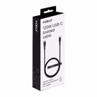 Immagine di Cavo USB-C celly intrecciato 1,5 m, ricarica rapida fino a 120 w, nero