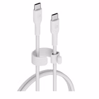 Immagine di Cavo USB-C celly intrecciato 1,5 m, ricarica rapida fino a 120 w, bianco