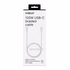 Immagine di Cavo USB-C celly intrecciato 1,5 m, ricarica rapida fino a 120 w, bianco