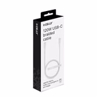 Immagine di Cavo USB-C celly intrecciato 1,5 m, ricarica rapida fino a 120 w, bianco