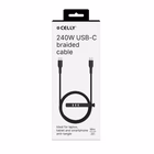 Immagine di Cavo USB-C celly intrecciato 1,5 m, ricarica ultra rapida fino a 240 w, nero.