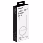 Immagine di Cavo USB-C celly intrecciato 1,5 m, ricarica ultra rapida fino a 240 w, bianco