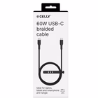Immagine di Cavo USB-C celly intrecciato 1,5 m, ricarica rapida fino a 60 w, nero