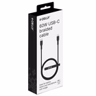 Immagine di Cavo USB-C celly intrecciato 1,5 m, ricarica rapida fino a 60 w, nero