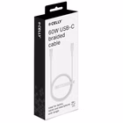 Immagine di Cavo USB-C celly intrecciato 1,5 m, ricarica rapida fino a 60 w, bianco