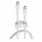 Immagine di Cavo USB-C celly intrecciato 1,5 m, ricarica rapida fino a 60 w, bianco