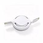 Immagine di Cavo retrattile celly usb-c/usb-c 1,2 m, bianco, per ricarica e trasferimento dati