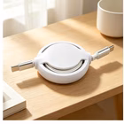 Immagine di Cavo retrattile celly usb-c/usb-c 1,2 m, bianco, per ricarica e trasferimento dati