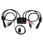 Immagine di Switch kvm startech HDMI 2 porte con audio, switch remoto e cavi integrati