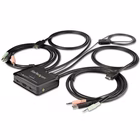 Immagine di Switch kvm startech HDMI 2 porte 4K 60hz con audio e switch remoto