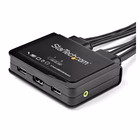 Immagine di Switch kvm startech HDMI 2 porte 4K 60hz con audio e switch remoto
