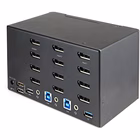 Immagine di Switch kvm startech displayport 2 porte per 4 monitor 4K 60hz con USB 3.0