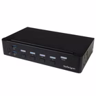 Immagine di Switch kvm startech HDMI 4 porte con hub USB 3.0 e audio integrato