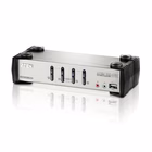 Immagine di Switch kvm aten 4 porte vga con hub USB 2.0, audio e supporto usb/ps2