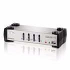 Immagine di Switch kvm aten 4 porte vga con hub USB 2.0, audio e supporto usb/ps2