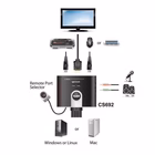 Immagine di Switch kvm aten 2 porte HDMI con audio e USB per gestione di due pc