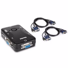 Immagine di Switch kvm hamlet per 2 pc con vga e 3 porte usb, cavi inclusi