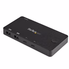 Immagine di Switch kvm startech USB-C 2 porte HDMI 4k60 con cavi integrati