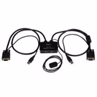 Immagine di Switch kvm startech usb/vga 2 porte con switch remoto e cavi integrati