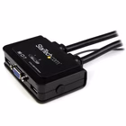 Immagine di Switch kvm startech usb/vga 2 porte con switch remoto e cavi integrati