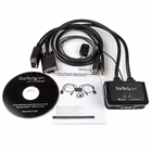Immagine di Switch kvm startech usb/vga 2 porte con switch remoto e cavi integrati