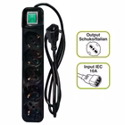 Immagine di Multipresa IEC C14 con 5 prese Schuko/Italia e interruttore luminoso