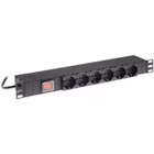 Immagine di PDU TECNOSTEEL 6 prese Schuko bipasso con interruttore luminoso 1U