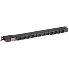 Immagine di PDU TECNOSTEEL 12 prese con interruttore luminoso e spina Schuko 0U