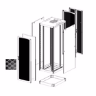 Immagine di Rack TECNOSTEEL 42U 800x1000 mm con porte areate e struttura professionale