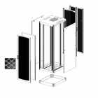 Immagine di Rack TECNOSTEEL 42U 800x1000 mm con doppia porta posteriore aerata