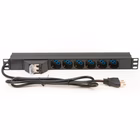 Immagine di Multipresa rack LINK 19" con 6 prese universali Schuko e protezione magnetotermica