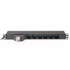 Immagine di Multipresa rack LINK 19" con 6 prese universali Schuko e protezione magnetotermica