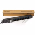 Immagine di Multipresa rack LINK 19" con 6 prese universali Schuko e protezione magnetotermica